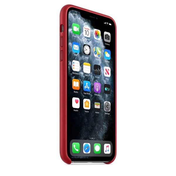 მობილურის ქეისი Apple iPhone 11 Pro Max Leather Case - (PRODUCT) Red (MX0F2ZM/A)