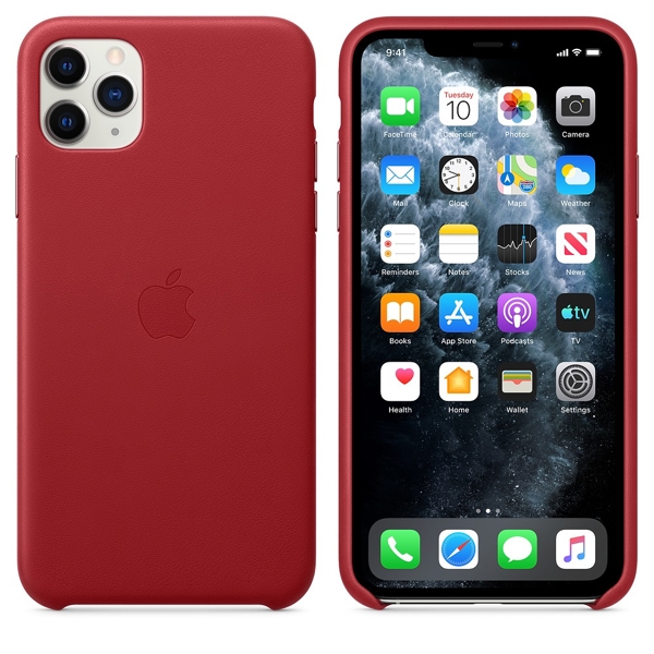 მობილურის ქეისი Apple iPhone 11 Pro Max Leather Case - (PRODUCT) Red (MX0F2ZM/A)