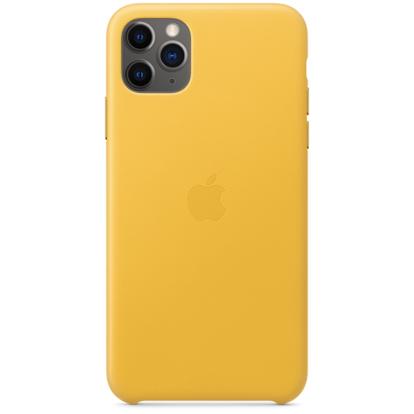 მობილურის ქეისი Apple iPhone 11 Pro Max Leather Case - Meyer Lemon (MX0A2ZM/A)