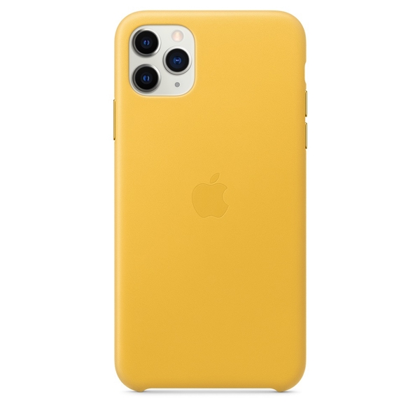 მობილურის ქეისი Apple iPhone 11 Pro Max Leather Case - Meyer Lemon (MX0A2ZM/A)