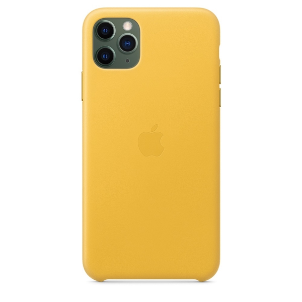 მობილურის ქეისი Apple iPhone 11 Pro Max Leather Case - Meyer Lemon (MX0A2ZM/A)