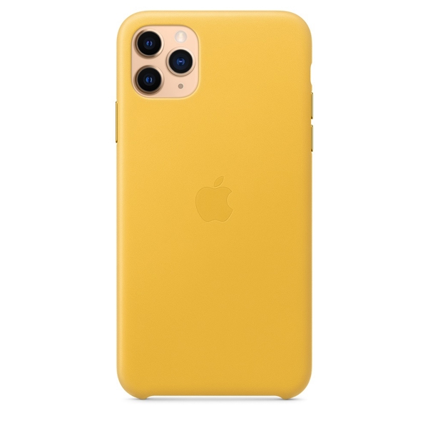 მობილურის ქეისი Apple iPhone 11 Pro Max Leather Case - Meyer Lemon (MX0A2ZM/A)