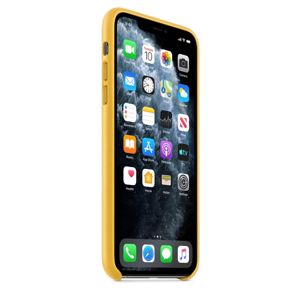 მობილურის ქეისი Apple iPhone 11 Pro Max Leather Case - Meyer Lemon (MX0A2ZM/A)