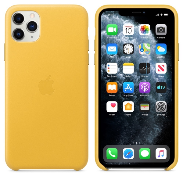 მობილურის ქეისი Apple iPhone 11 Pro Max Leather Case - Meyer Lemon (MX0A2ZM/A)