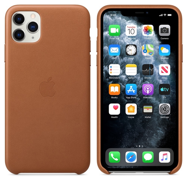 მობილურის ქეისი Apple iPhone 11 Pro Max Leather Case - Saddle Brown (MX0D2ZM/A)