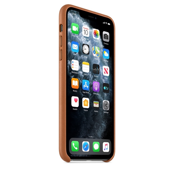 მობილურის ქეისი Apple iPhone 11 Pro Max Leather Case - Saddle Brown (MX0D2ZM/A)