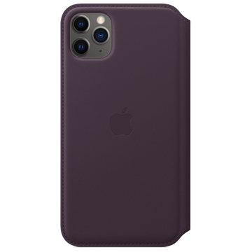 მობილურის ქეისი Apple iPhone 11 Pro Max Leather Folio - Aubergine (MX092ZM/A)