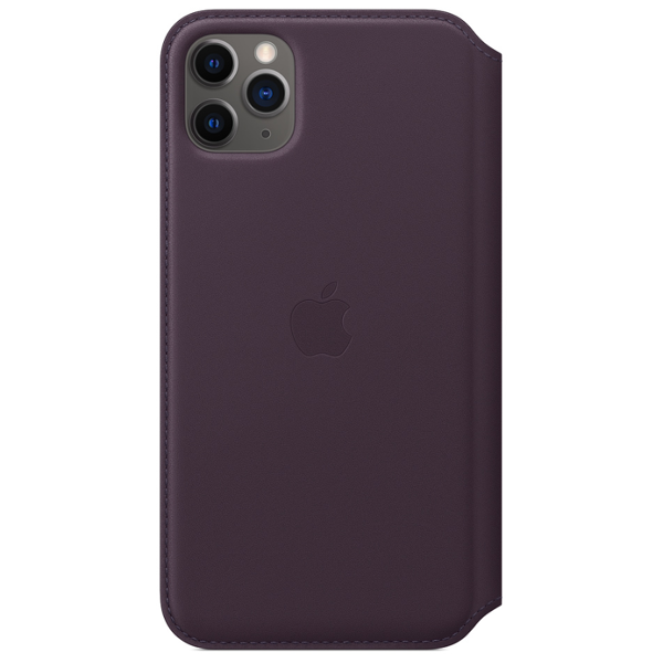 მობილურის ქეისი Apple iPhone 11 Pro Max Leather Folio - Aubergine (MX092ZM/A)