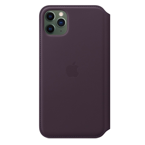 მობილურის ქეისი Apple iPhone 11 Pro Max Leather Folio - Aubergine (MX092ZM/A)