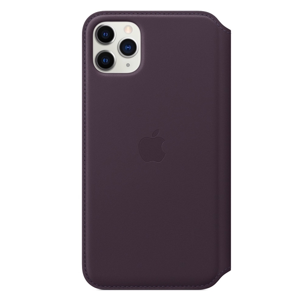 მობილურის ქეისი Apple iPhone 11 Pro Max Leather Folio - Aubergine (MX092ZM/A)