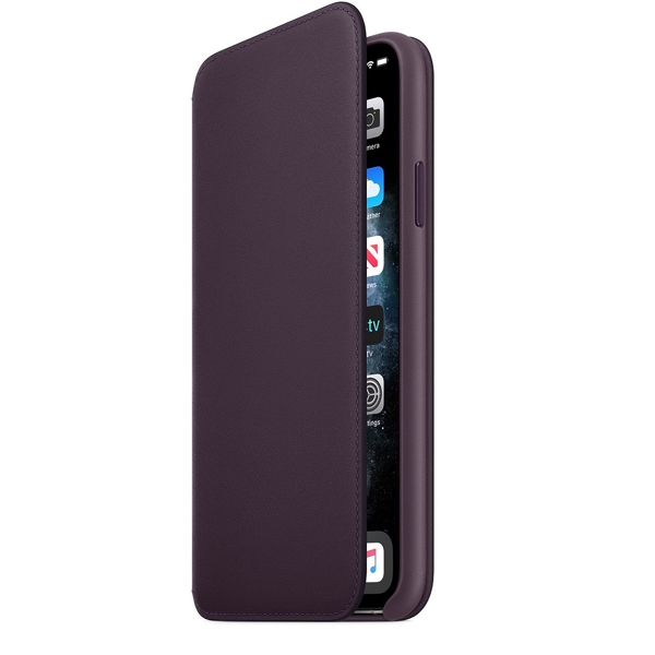 მობილურის ქეისი Apple iPhone 11 Pro Max Leather Folio - Aubergine (MX092ZM/A)