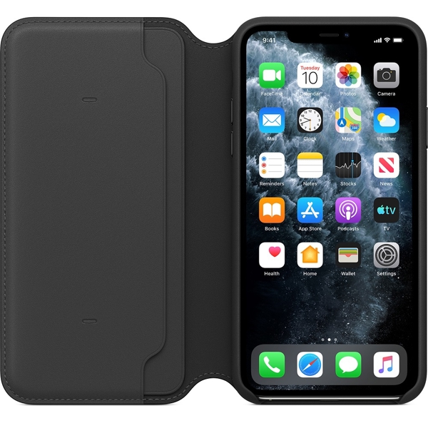 მობილურის ქრისი Apple iPhone 11 Pro Max Leather Folio - Black (MX082ZM/A)