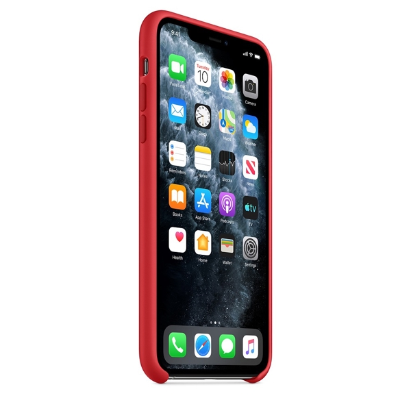 მობილურის ქეისი Apple iPhone 11 Pro Max Silicone Case - (PRODUCT) Red (MWYV2ZM/A)