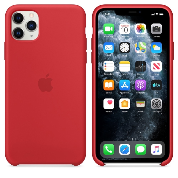 მობილურის ქეისი Apple iPhone 11 Pro Max Silicone Case - (PRODUCT) Red (MWYV2ZM/A)