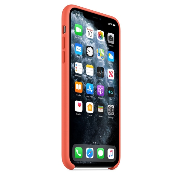 მობილურის ქეისი Apple iPhone 11 Pro Max Silicone Case - Clementine (Orange) (MX022ZM/A)