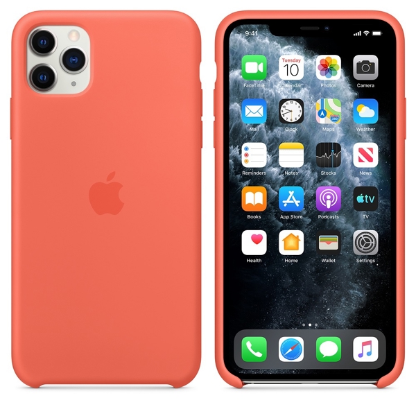 მობილურის ქეისი Apple iPhone 11 Pro Max Silicone Case - Clementine (Orange) (MX022ZM/A)