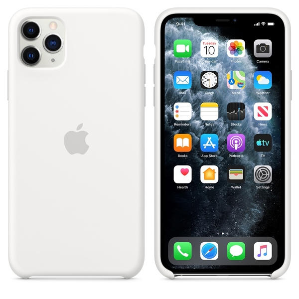 მობილურის ქეისი Apple iPhone 11 Pro Max Silicone Case - White (MWYX2ZM/A)