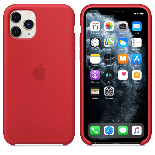 მობილურის ქეისი Apple iPhone 11 Pro Silicone Case - (PRODUCT) Red (MWYH2ZM/A)