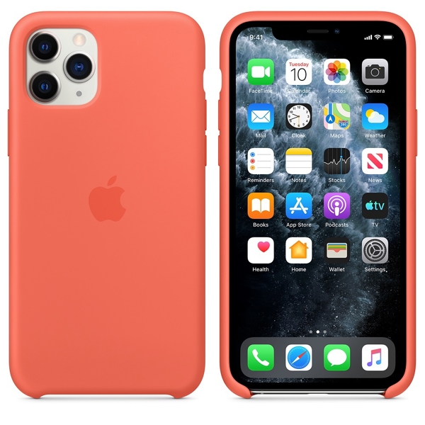 მობილურის ქეისი Apple iPhone 11 Pro Silicone Case - Clementine (Orange) (MWYQ2ZM/A)