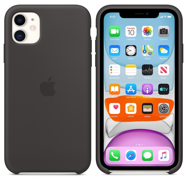 მობილურის ქეისი Apple iPhone 11 Silicone Case - Black (MWVU2ZM/A)