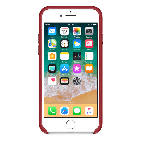 მობილურის ქეისი Apple iPhone 8 / 7 Leather Case - (PRODUCT) Red (MQHA2ZM/A)