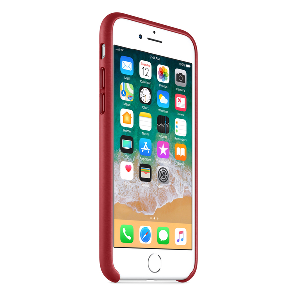 მობილურის ქეისი Apple iPhone 8 / 7 Leather Case - (PRODUCT) Red (MQHA2ZM/A)