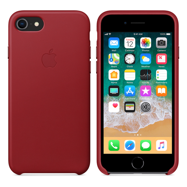 მობილურის ქეისი Apple iPhone 8 / 7 Leather Case - (PRODUCT) Red (MQHA2ZM/A)