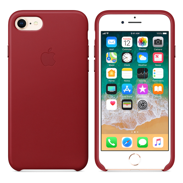 მობილურის ქეისი Apple iPhone 8 / 7 Leather Case - (PRODUCT) Red (MQHA2ZM/A)