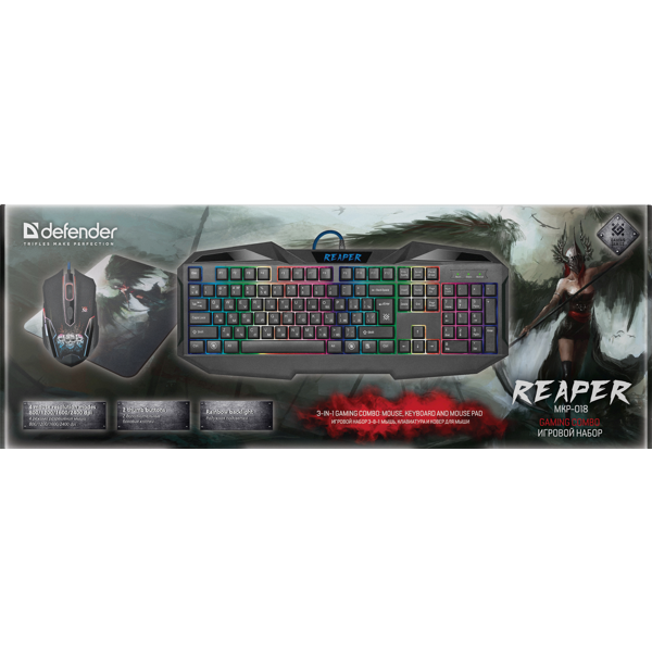 Gaming კომპლექტი combo Defender Reaper MKP-018 KB