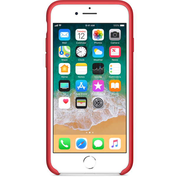 მობილურის ქეისი Apple iPhone 8 / 7 Silicone Case - (PRODUCT) Red (MQGP2ZM/A)