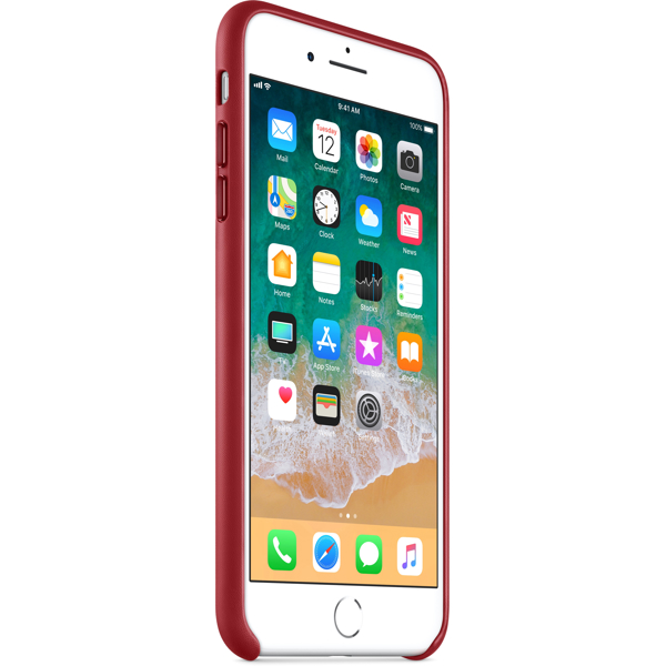 მობილურის ქეისი Apple iPhone 8 Plus / 7 Plus Leather Case - (PRODUCT) Red (MQHN2ZM/A)