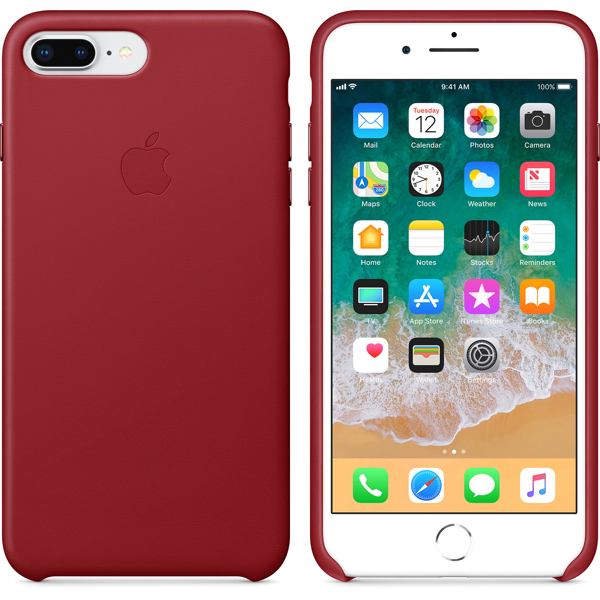 მობილურის ქეისი Apple iPhone 8 Plus / 7 Plus Leather Case - (PRODUCT) Red (MQHN2ZM/A)