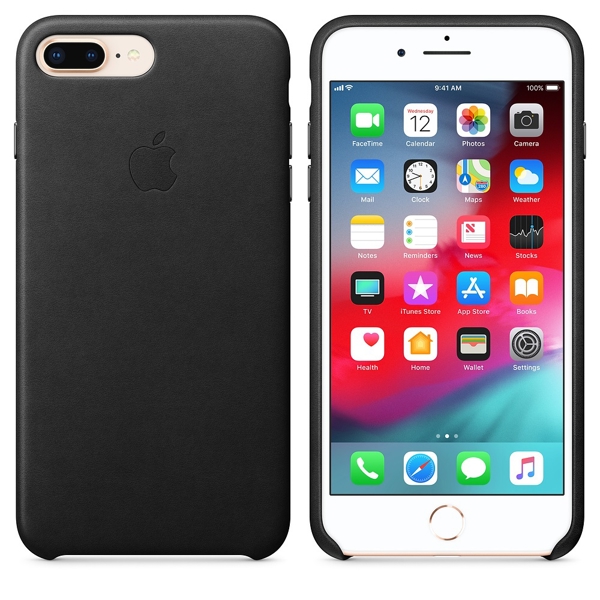 მობილურის ქეისი Apple iPhone 8 Plus / 7 Plus Leather Case - Black (MQHM2ZM/A)