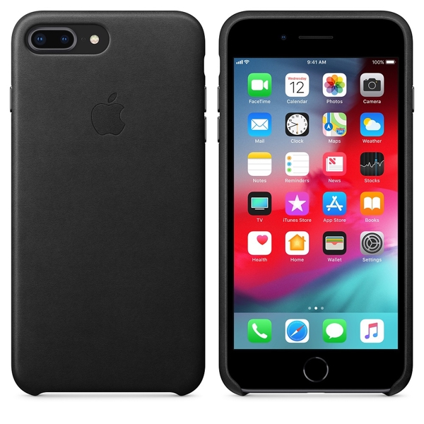 მობილურის ქეისი Apple iPhone 8 Plus / 7 Plus Leather Case - Black (MQHM2ZM/A)