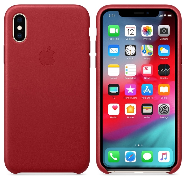 მობილურის ქეისი Apple iPhone XS Leather Case - (PRODUCT) Red (MRWK2ZM/A)