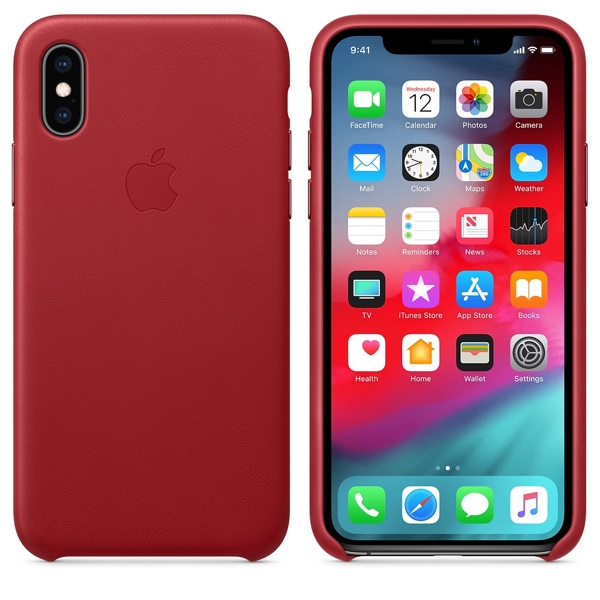 მობილურის ქეისი Apple iPhone XS Leather Case - (PRODUCT) Red (MRWK2ZM/A)