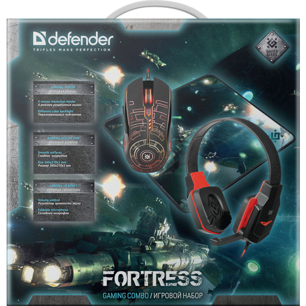 Gaming კომპლექტი combo Defender  Fortress MHP-012