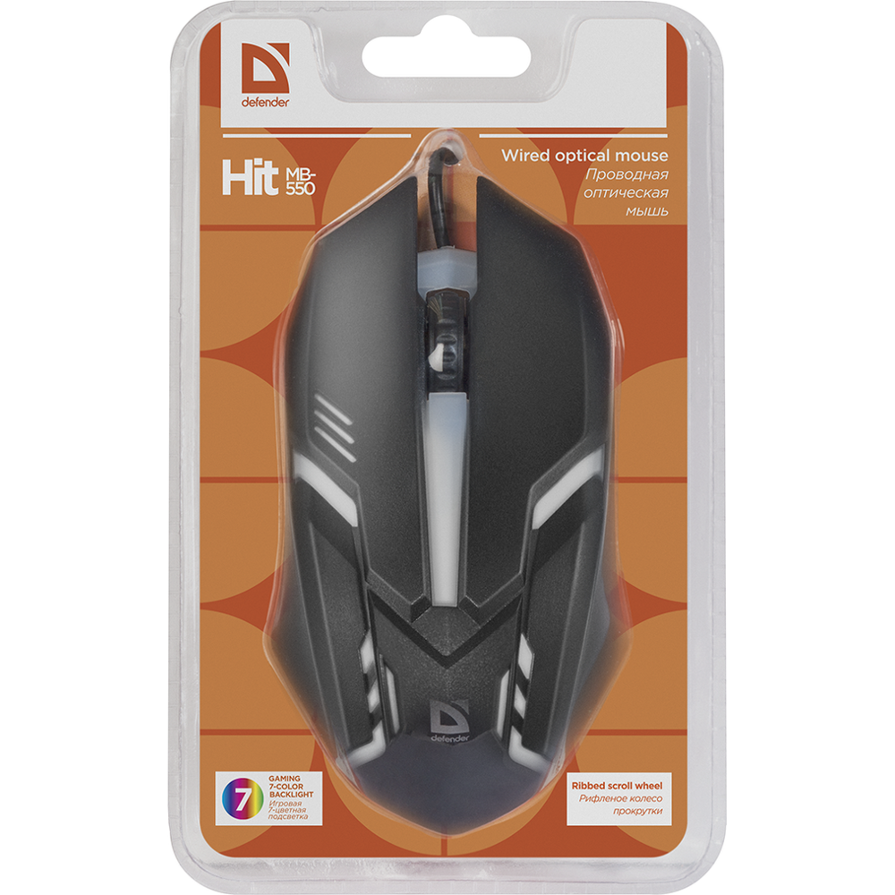 მაუსი Defender Hit MB-550 7colors,1200DPI