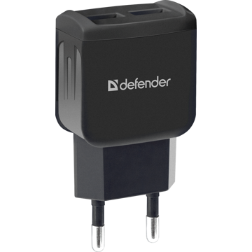 დამტენი Defender UPA-22 black, 2xUSB, 2.1A