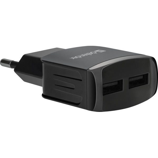 დამტენი Defender UPA-22 black, 2xUSB, 2.1A