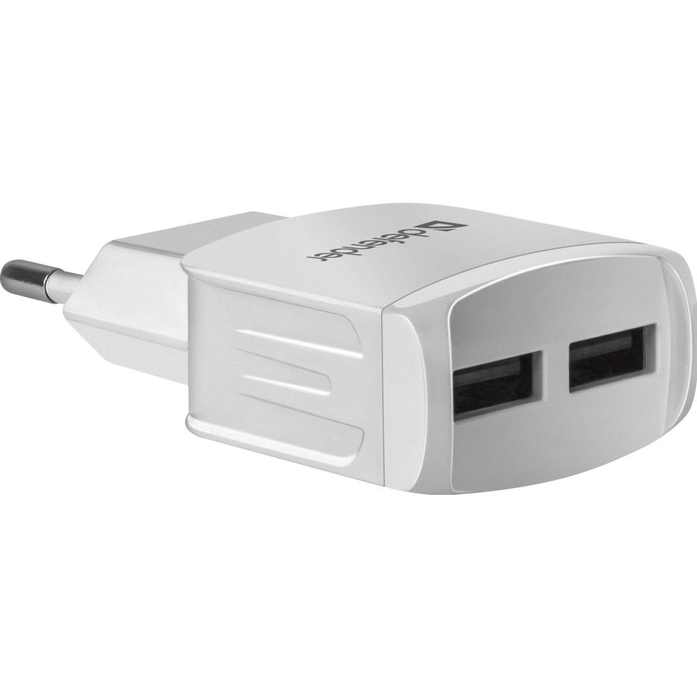 მობილურის დამტენი Defender  UPA-22 white, 2xUSB, 2.1A
