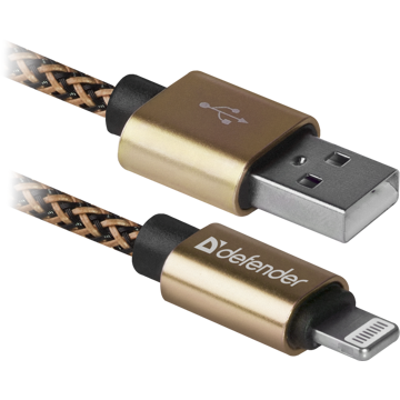 Defender ACH01-03T PRO USB 2.0 Golden to Lightning, 1m, Golden