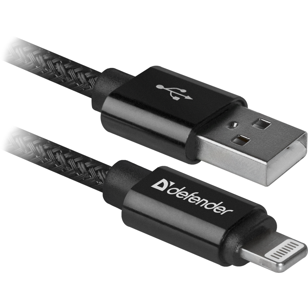 Defender ACH01-03T PRO USB 2.0 to Lightning, 1m, Black