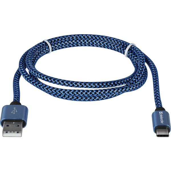 USB კაბელი Defender USB09-03T PRO USB2.0 Blue, AM-Type-C