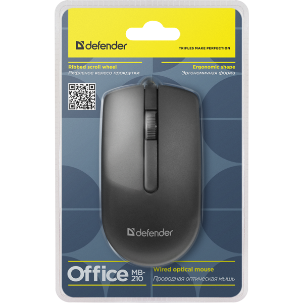 მაუსუ  mouse Defender Office MB-210 Black, 800 DPI