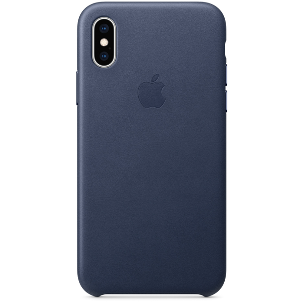 მობილურის ქეისი Apple iPhone XS Leather Case - Midnight Blue (MRWN2ZM/A)