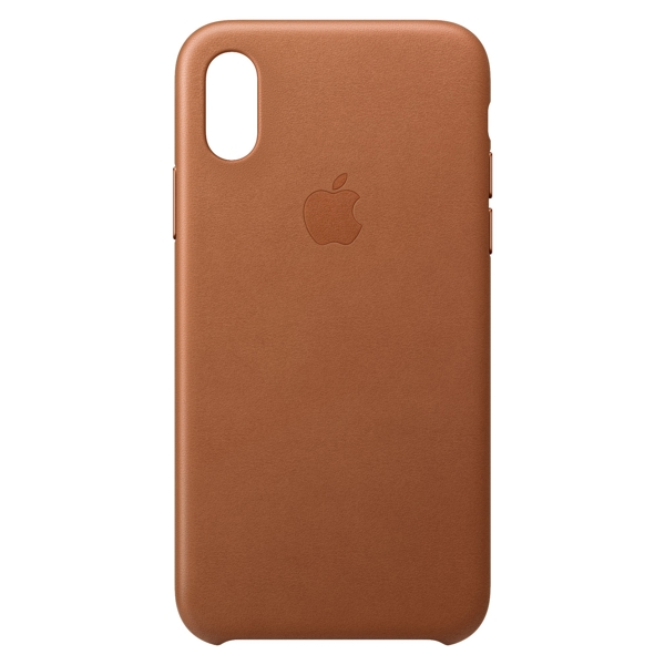 მობილურის ქეისი Apple iPhone XS Leather Case - Saddle Brown (MRWP2ZM/A)