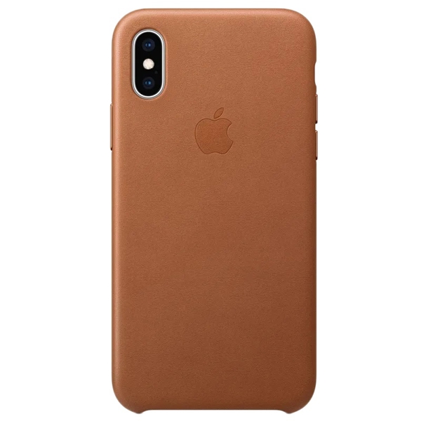 მობილურის ქეისი Apple iPhone XS Leather Case - Saddle Brown (MRWP2ZM/A)