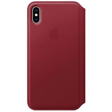 მობილურის ქეისი Apple iPhone XS Leather Folio - (PRODUCT) Red (MRWX2ZM/A)