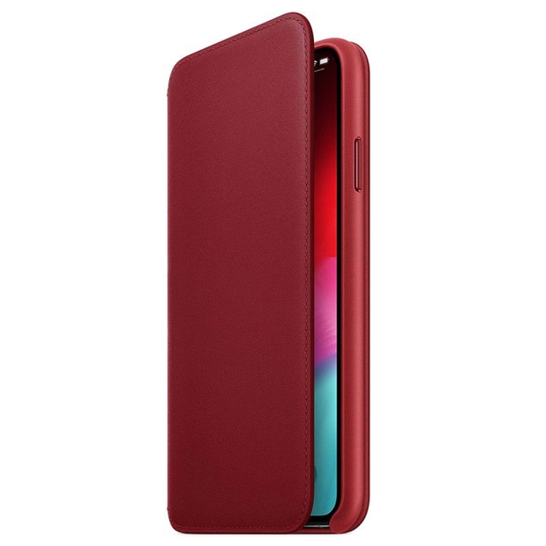 მობილურის ქეისი Apple iPhone XS Leather Folio - (PRODUCT) Red (MRWX2ZM/A)